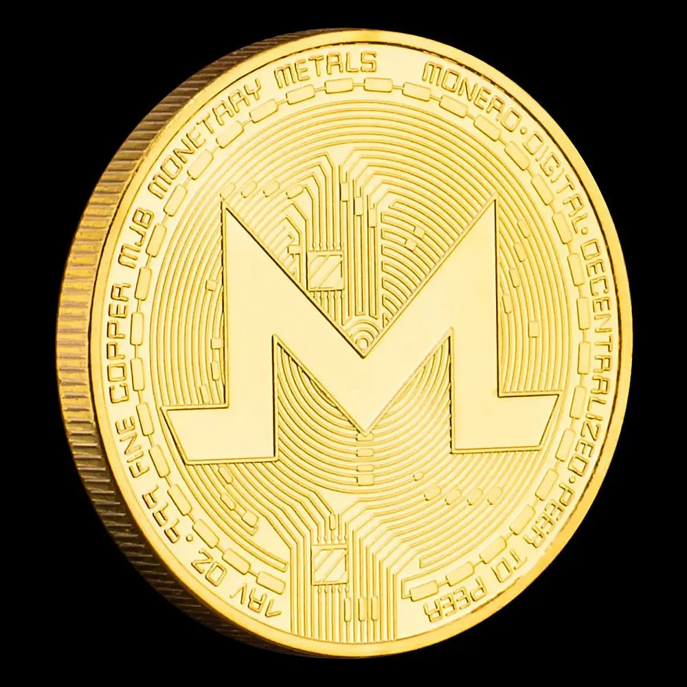 Monero Crypto Coin Gold Plated Souvenirs and Gift Ideas Commemorative Coin Non - Currency Cryptocurrency Coin Collection 1181-Chinese Style Finds™