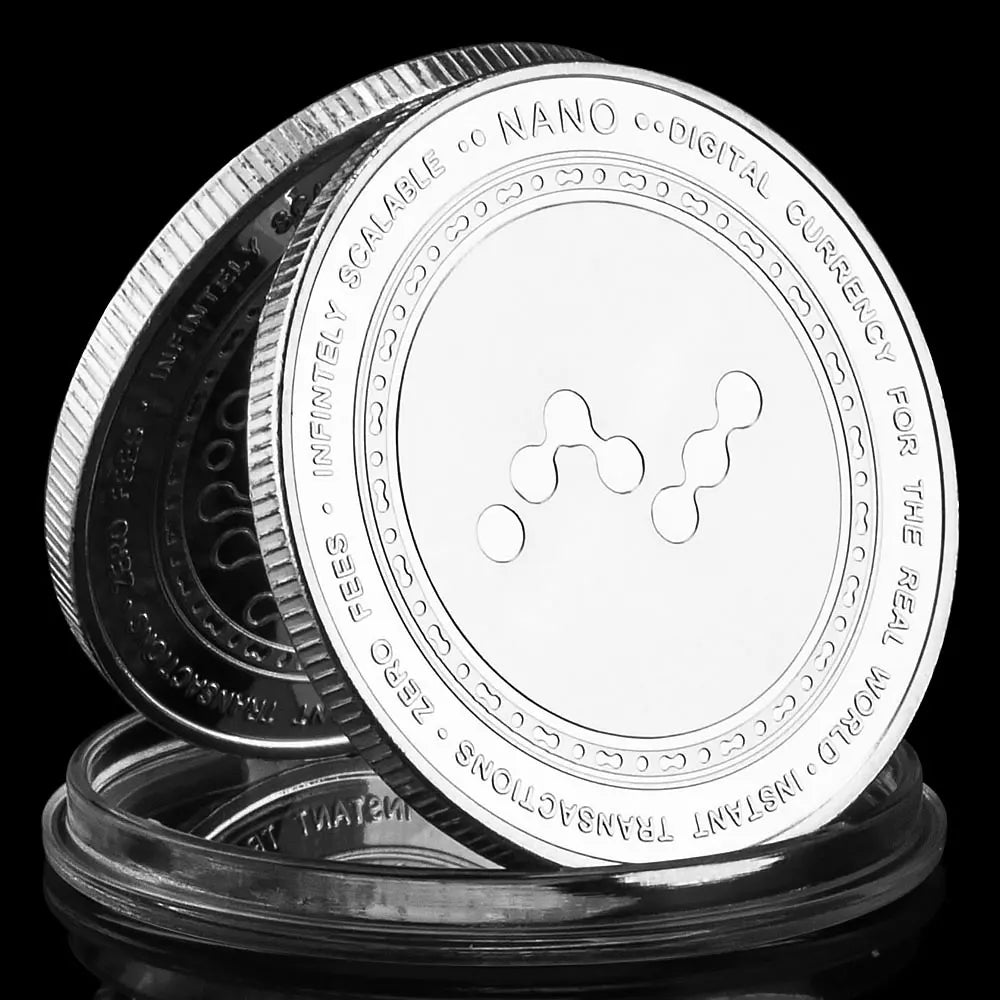 NANO Currency Physical Crypto Coin Golden Plated Souvenir Creative Gift Collectible Non-currency Commemorative Coin 1607-Chinese Style Finds™