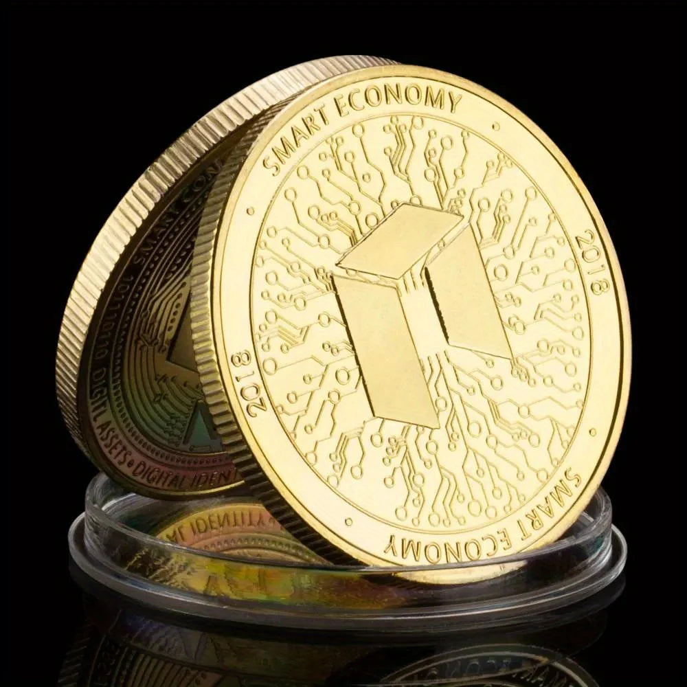 NEO Souvenir Coin Golden Plated Cryptocurrency Coin Physical Silvery Plated Collection Art NEO Commemorative Coin 1498-Chinese Style Finds™