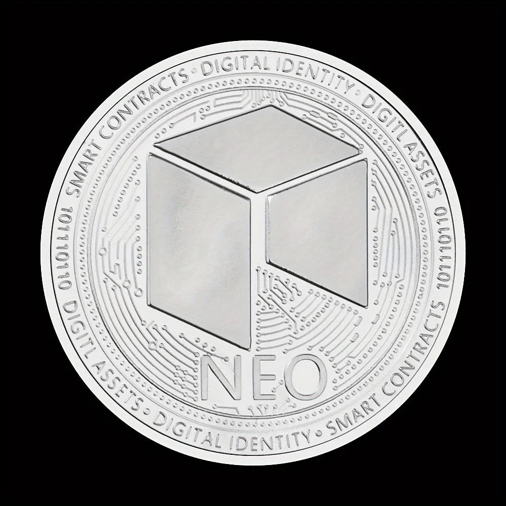 NEO Souvenir Coin Golden Plated Cryptocurrency Coin Physical Silvery Plated Collection Art NEO Commemorative Coin 1498-Chinese Style Finds™