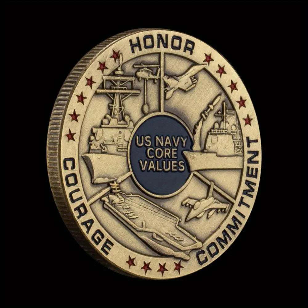 Navy Core Values Challenge Coin United States Navy Challenge Coin Amazing USN Navy Military Coin Souvenirs Gift Ideas for Veterans 1278-Chinese Style Finds™