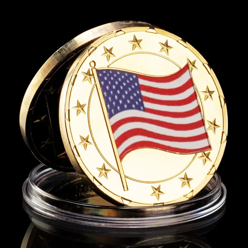 Not Forgotten POW MIA Souvenir US Flag Veteran Military Coin Challenge Coin Golden Plated Commemorative Coin 1630-Chinese Style Finds™