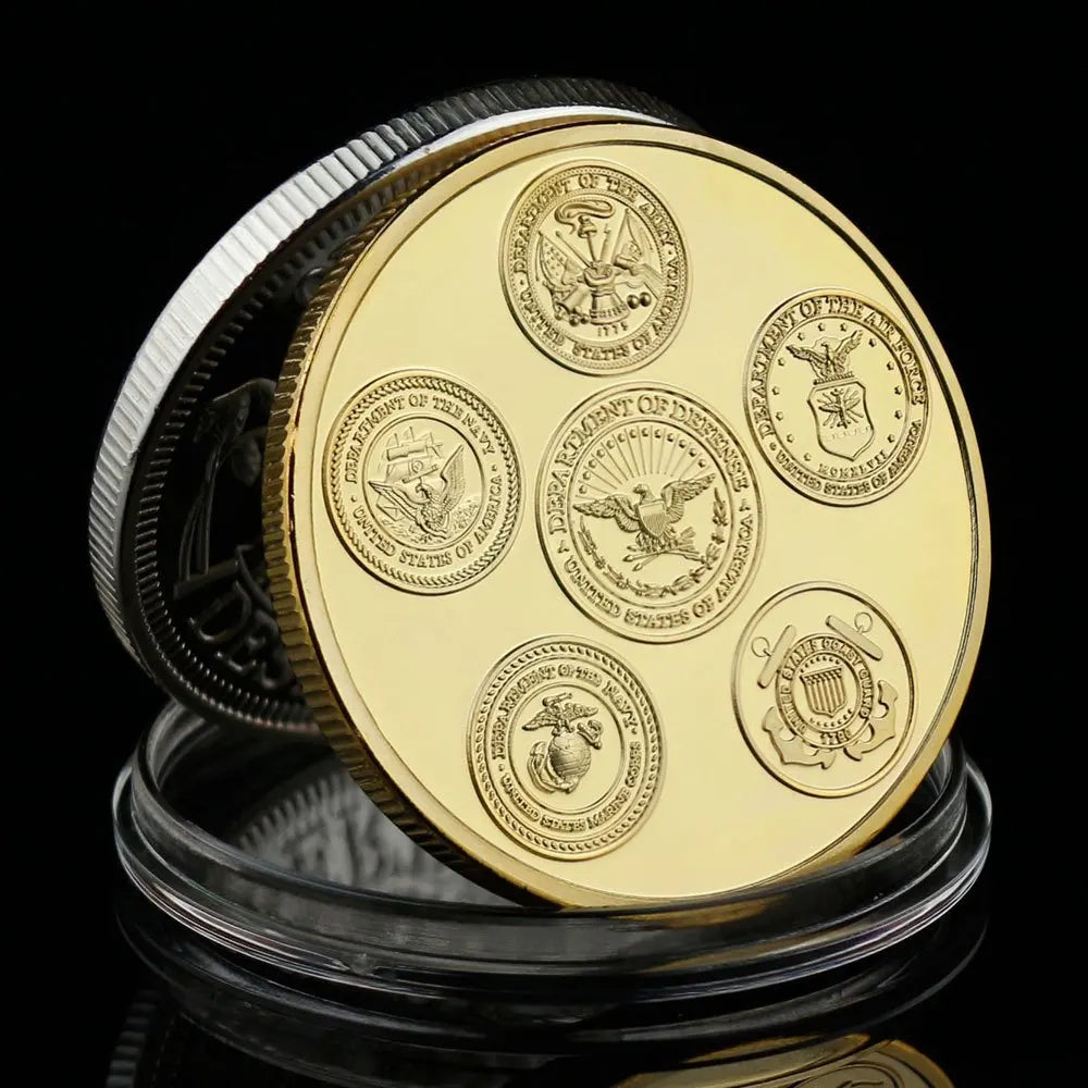 Operation Desert Storm Souvenir Coin Collectible Gift US Military Plated Golden Plated Commemorative Coin Challenge Coin 1673-Chinese Style Finds™