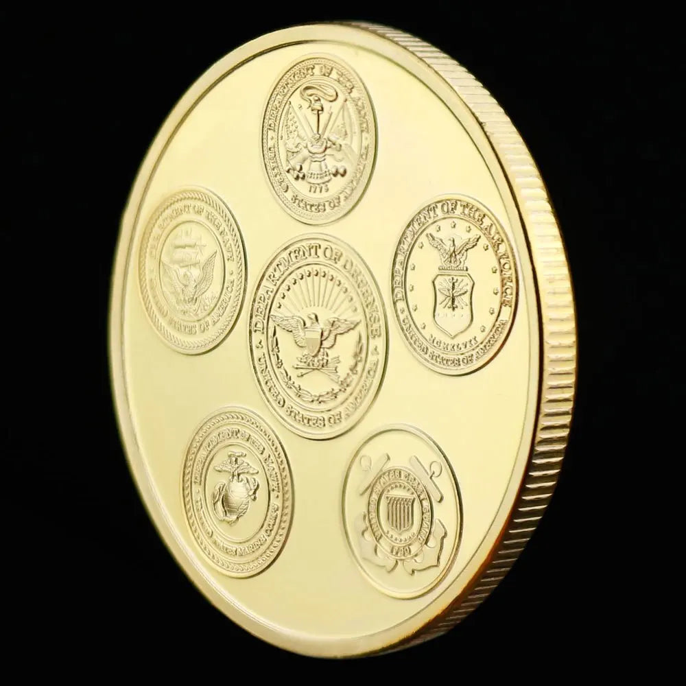 Operation Desert Storm Souvenir Coin Collectible Gift US Military Plated Golden Plated Commemorative Coin Challenge Coin 1673-Chinese Style Finds™