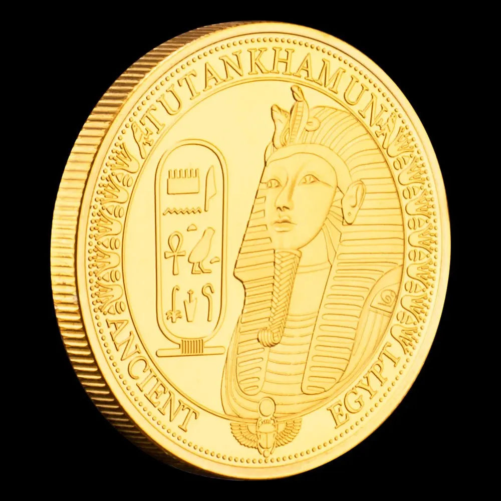 Pharaoh of Ancient Egypt Tutankhamun Collectible Gold Plated Souvenir Coin Creative Gift Replica Commemorative Coin 1202-Chinese Style Finds™