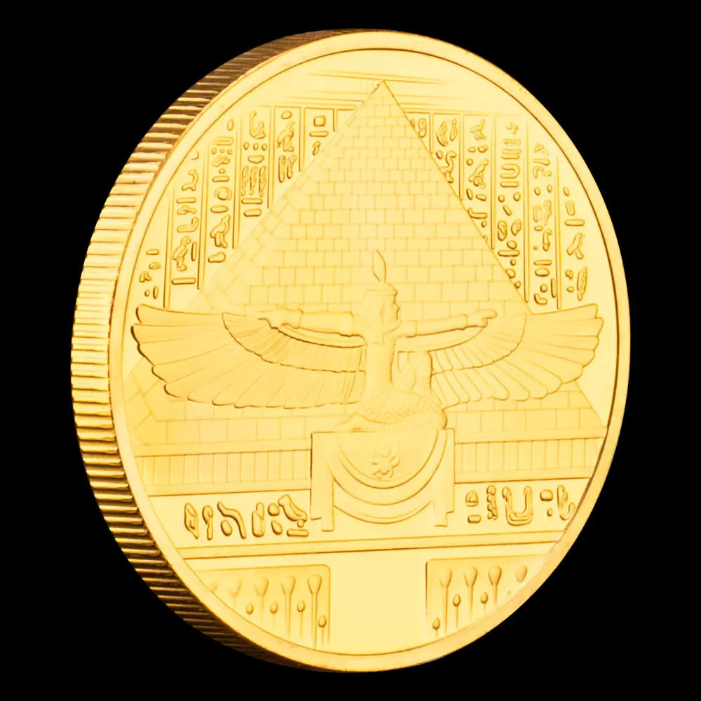 Pharaoh of Ancient Egypt Tutankhamun Collectible Gold Plated Souvenir Coin Creative Gift Replica Commemorative Coin 1202-Chinese Style Finds™