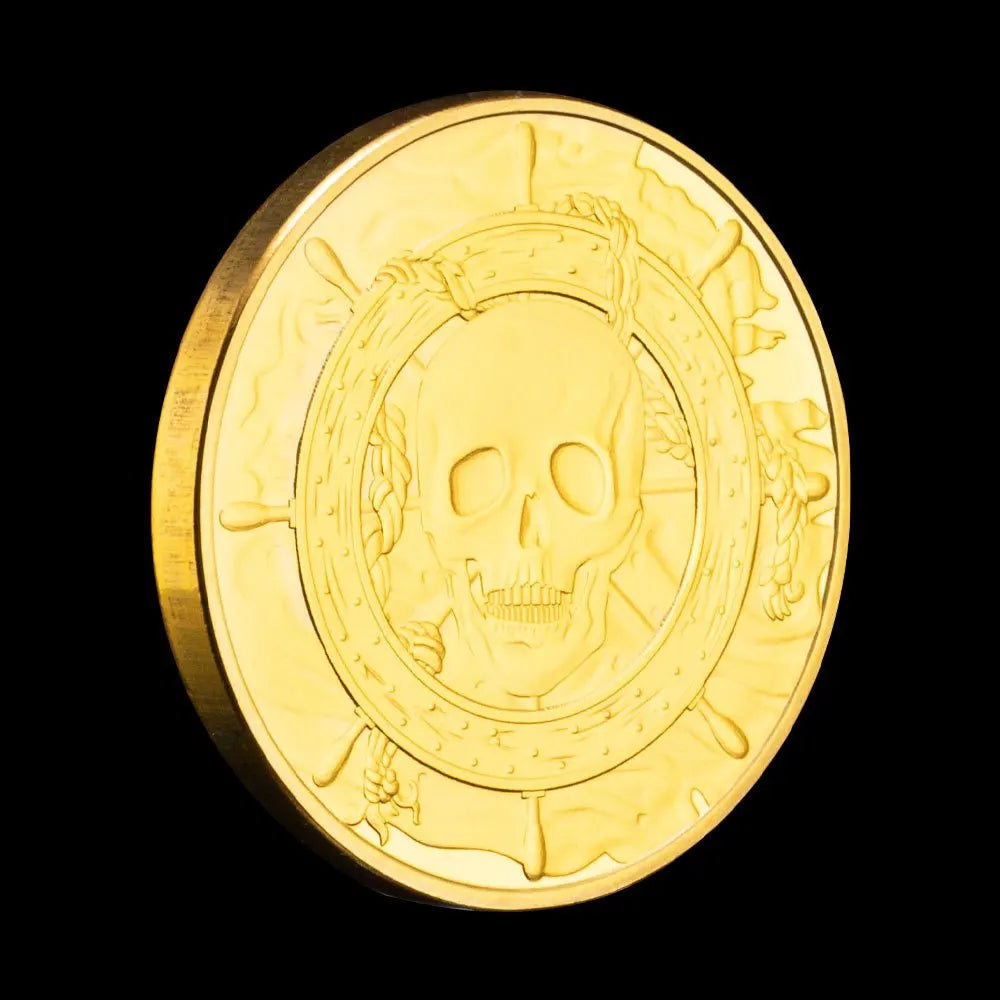 Pirate Gold Coins Skull Gold Plated Souvenir Coin Whale Catcher Collectible Gift High Quality Collection Art Commemorative Coin 1573-Chinese Style Finds™