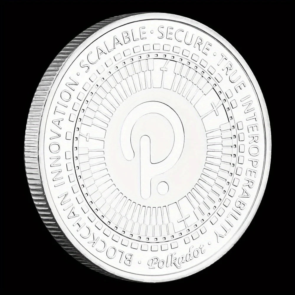 Polkadot Coin Silvery Plated Crypto Coin Physical Cryptocurrency BlockChain Innovation Souvenir Gift Commemorative Coin 1587-Chinese Style Finds™