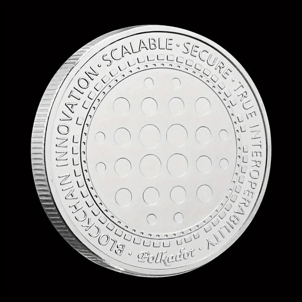 Polkadot Coin Silvery Plated Crypto Coin Physical Cryptocurrency BlockChain Innovation Souvenir Gift Commemorative Coin 1587-Chinese Style Finds™