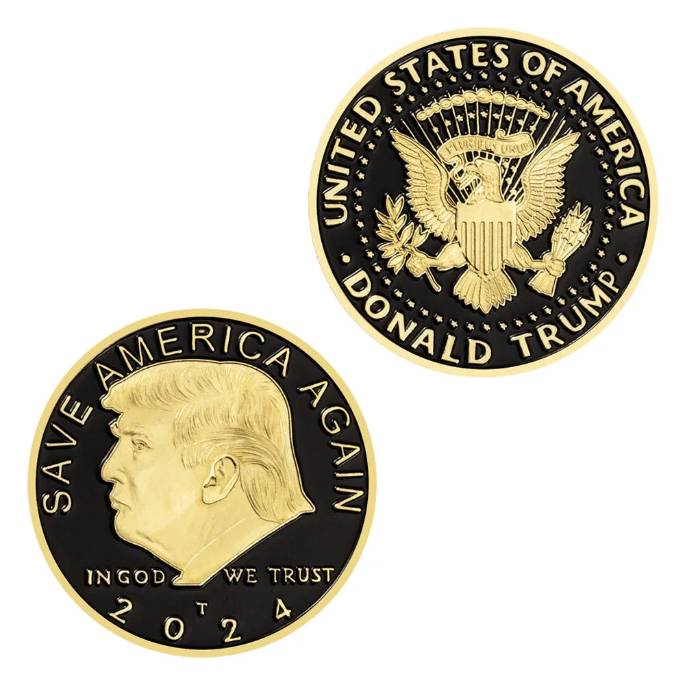 President of America Donald Trump 2024 Souvenir Coin Save America Again Trump Supporters Challenge Coin Gold Plated Coins gift 1132-Chinese Style Finds™