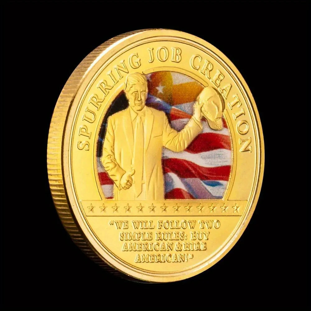 President of American Donald Trump Souvenir Gift Golden Plated Coin Make American Great Again Challenge Coin 1507-Chinese Style Finds™