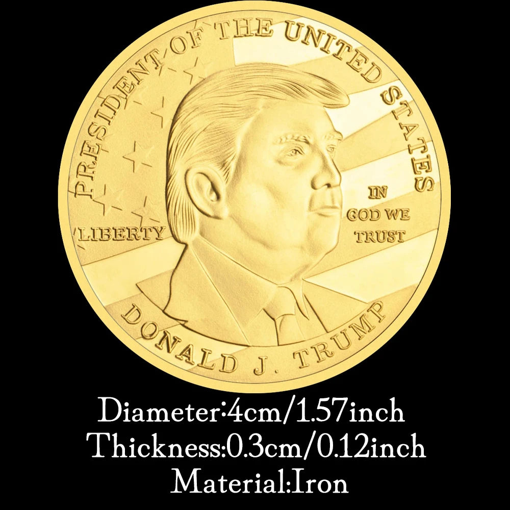 President of The United States Donald J.Trump USA Coin Golden Plated Commemorative Coin Souvenirs and Gift Ideas for Trump Supporters 1456-Chinese Style Finds™