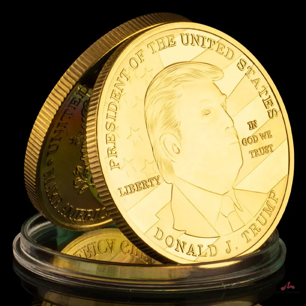 President of The United States Donald J.Trump USA Coin Golden Plated Commemorative Coin Souvenirs and Gift Ideas for Trump Supporters 1456-Chinese Style Finds™