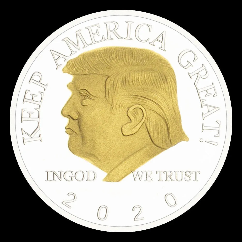 President of The United States Donald Trump Collectible Golden&Silvery Plated Souvenir Coin Trump2020 Commemorative Coin 1126-Chinese Style Finds™