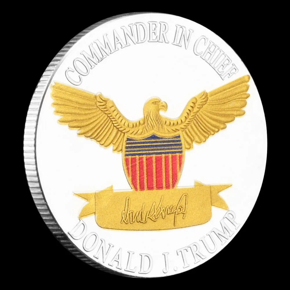 President of The United States Donald Trump Collectible Golden&Silvery Plated Souvenir Coin Trump2020 Commemorative Coin 1126-Chinese Style Finds™