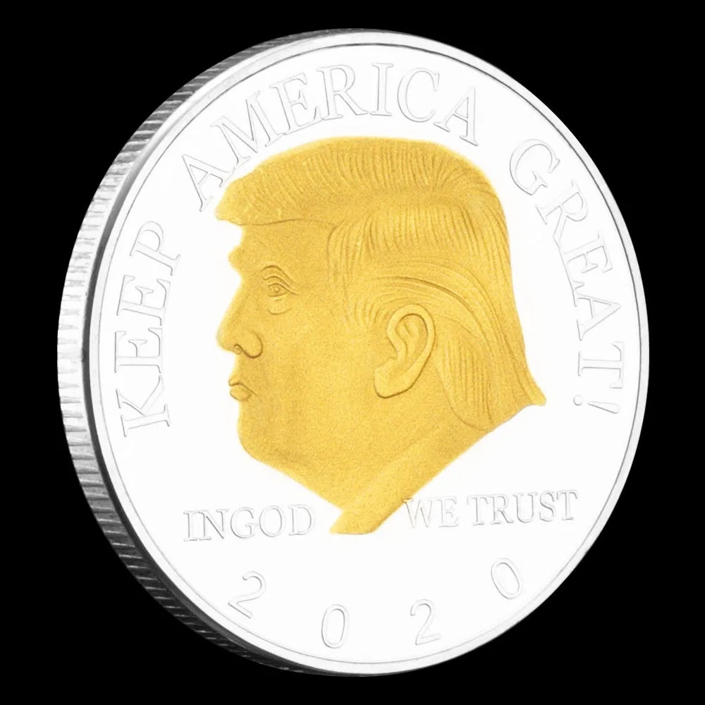 President of The United States Donald Trump Collectible Golden&Silvery Plated Souvenir Coin Trump2020 Commemorative Coin 1126-Chinese Style Finds™