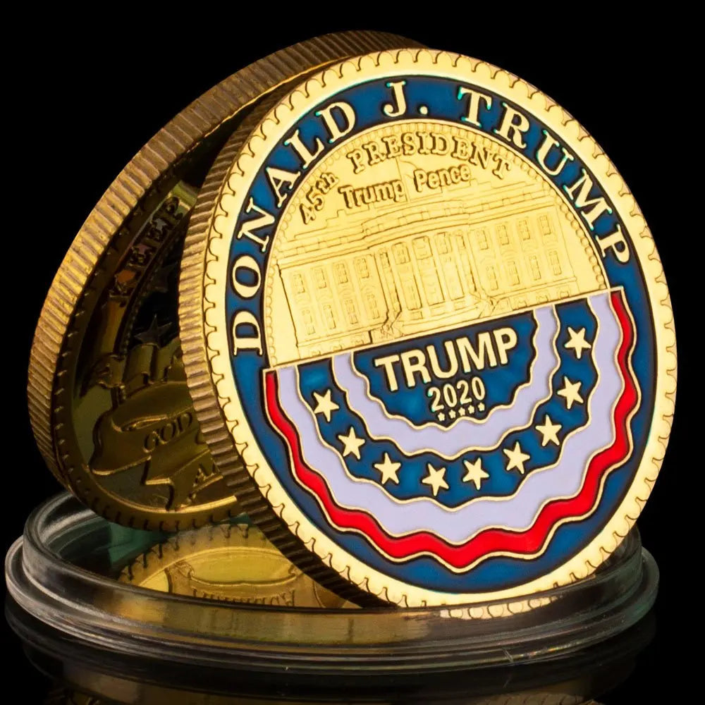 President of United States Donald Trump Collectible Golden Plated Coin Keep America Great Souvenir Coin Commemorative Coin 1106-Chinese Style Finds™