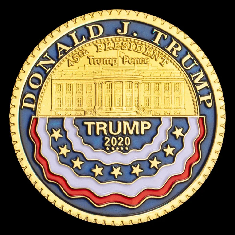 President of United States Donald Trump Collectible Golden Plated Coin Keep America Great Souvenir Coin Commemorative Coin 1106-Chinese Style Finds™