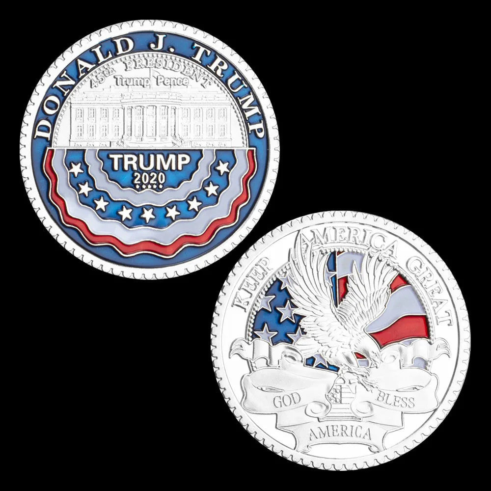 President of United States Donald Trump Collectible Golden Plated Coin Keep America Great Souvenir Coin Commemorative Coin 1106-Chinese Style Finds™