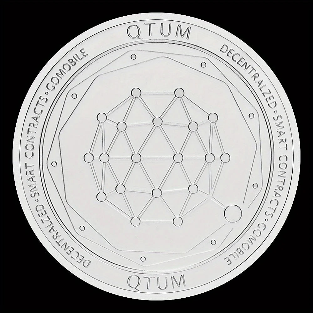 QTUM 1PCS Plated Golden Coin Cryptocurrency Collectible Gift Coin Art Collection Physical Golden Plate Commemorative Coin 1389-Chinese Style Finds™