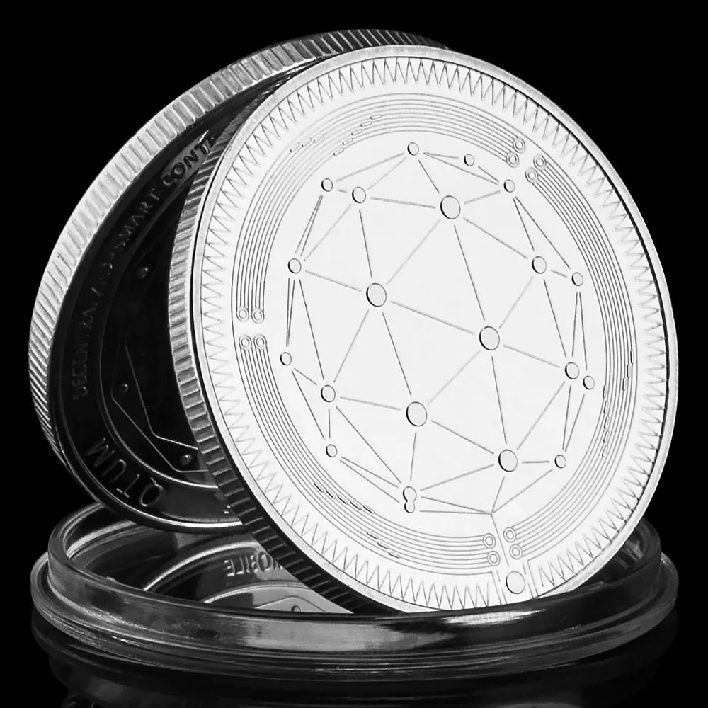 QTUM 1PCS Plated Golden Coin Cryptocurrency Collectible Gift Coin Art Collection Physical Golden Plate Commemorative Coin 1389-Chinese Style Finds™