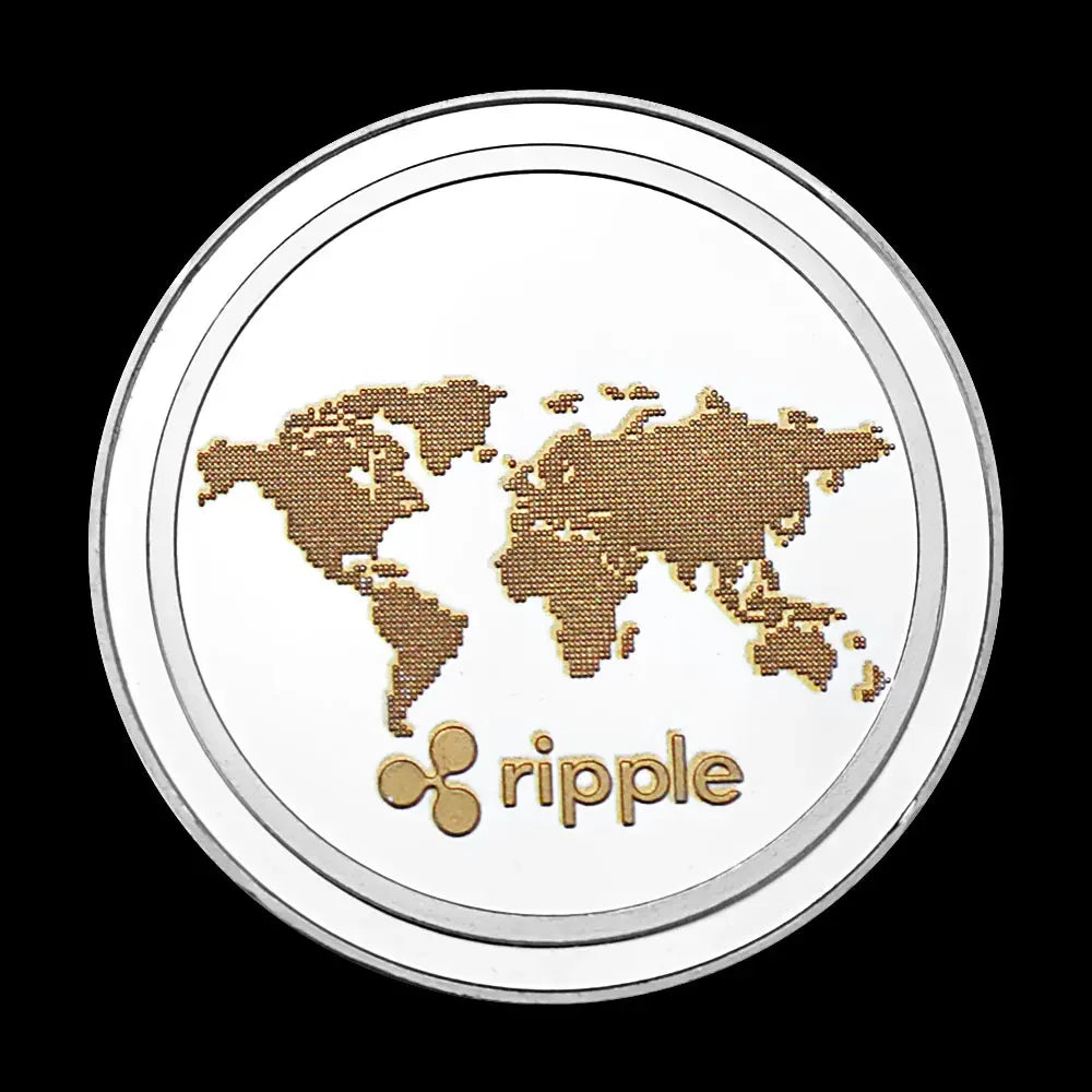 Ripple Coin Souvenirs and Gift Ideas Commemorative Coin Cryptocurrency Physical Crypto Coin Silvery Plated Collection 1459-Chinese Style Finds™