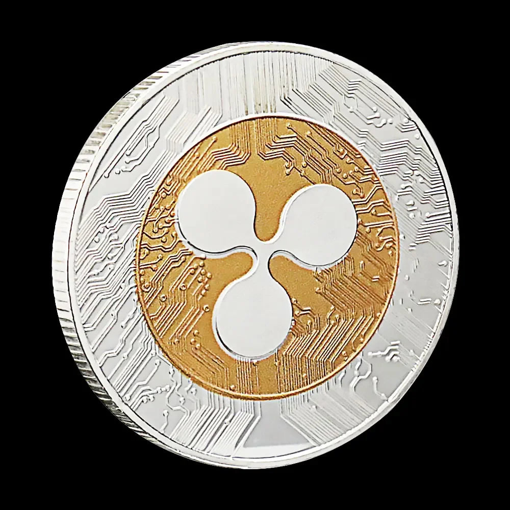 Ripple Coin Souvenirs and Gift Ideas Commemorative Coin Cryptocurrency Physical Crypto Coin Silvery Plated Collection 1459-Chinese Style Finds™