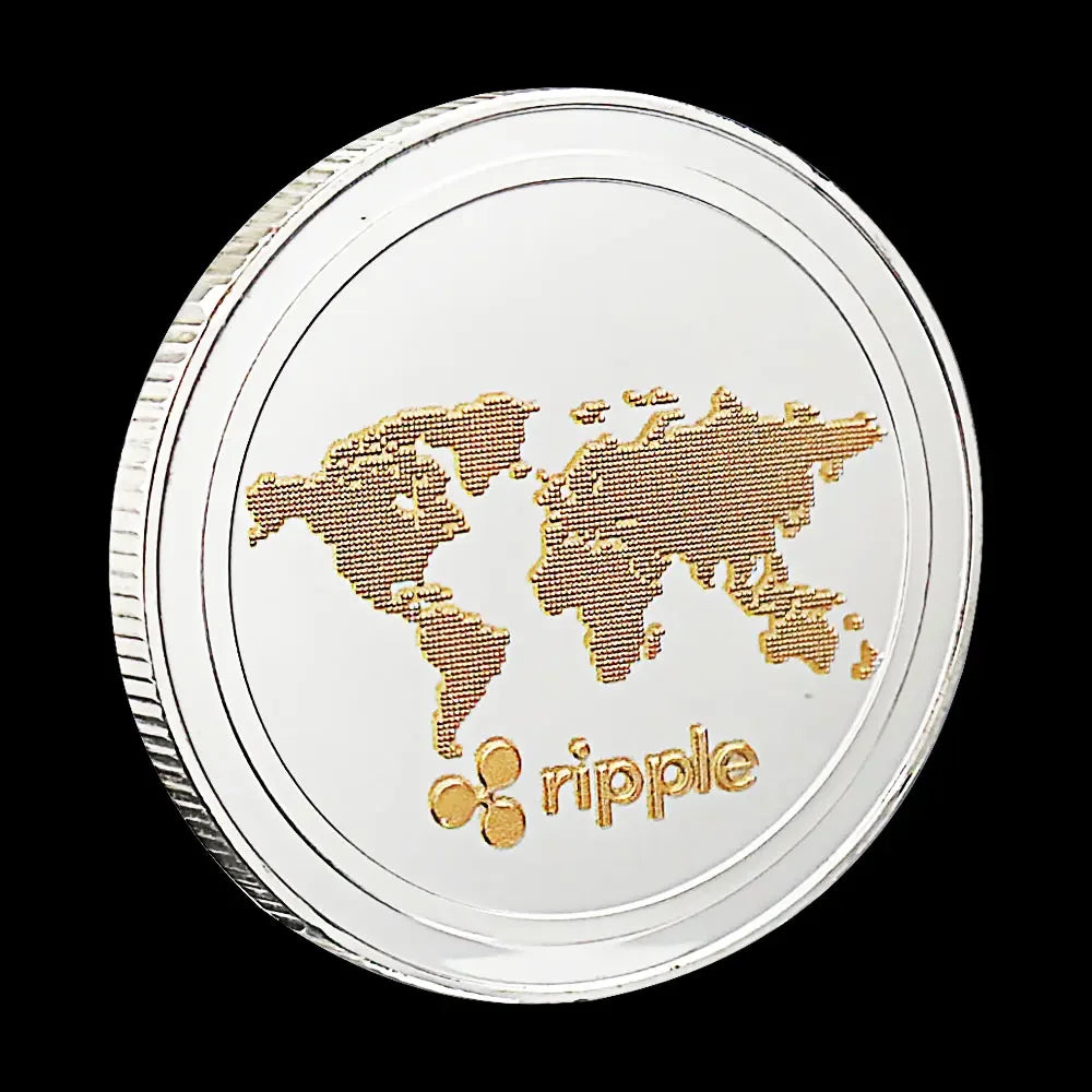 Ripple Coin Souvenirs and Gift Ideas Commemorative Coin Cryptocurrency Physical Crypto Coin Silvery Plated Collection 1459-Chinese Style Finds™