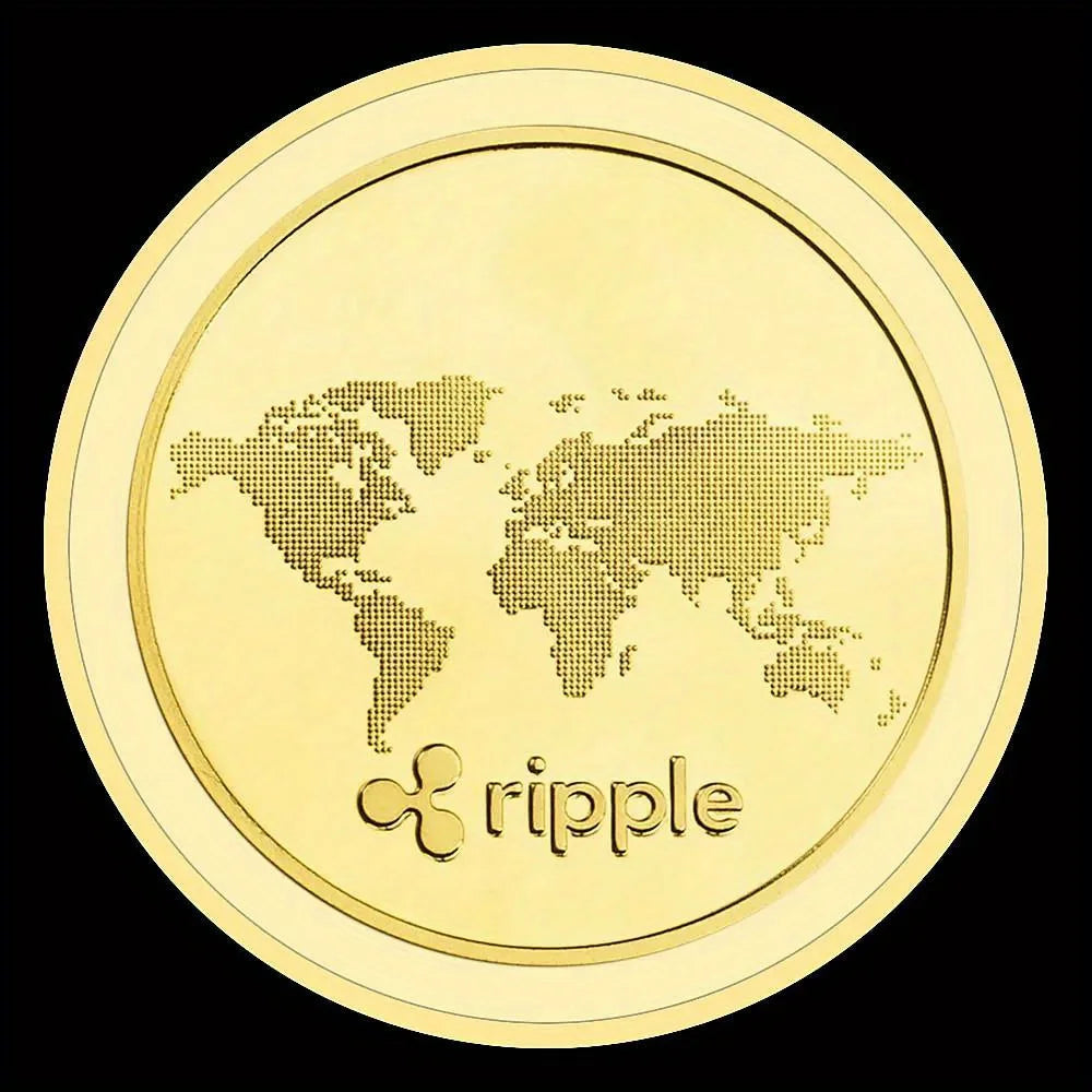 Ripple Crypto Coins Physical Cryptocurrency coin Golden Plated Souvenirs and Gift Ideas Home Decorations Commemorative Coins 1380-Chinese Style Finds™