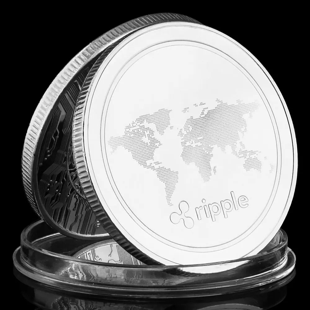 Ripple Crypto Coins Physical Cryptocurrency coin Silvery Plated Souvenirs and Gift Ideas Home Decorations Commemorative Coins 1465-Chinese Style Finds™