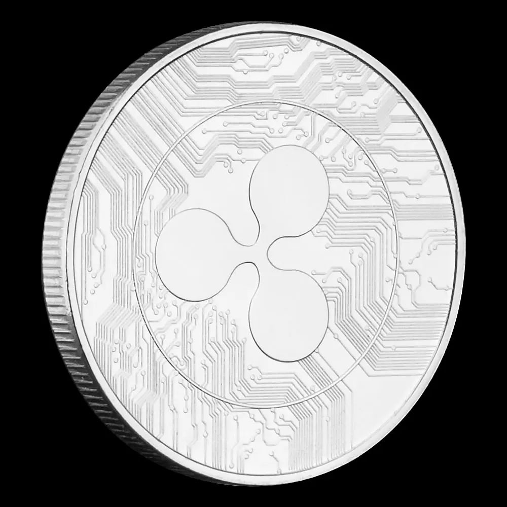 Ripple Crypto Coins Physical Cryptocurrency coin Silvery Plated Souvenirs and Gift Ideas Home Decorations Commemorative Coins 1465-Chinese Style Finds™