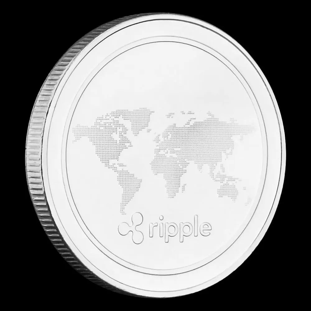 Ripple Crypto Coins Physical Cryptocurrency coin Silvery Plated Souvenirs and Gift Ideas Home Decorations Commemorative Coins 1465-Chinese Style Finds™