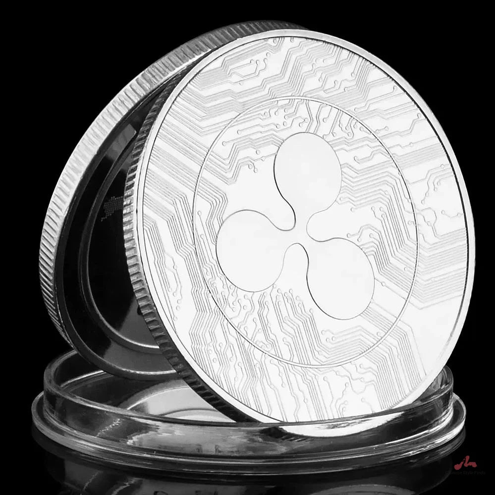 Ripple Crypto Coins Physical Cryptocurrency coin Silvery Plated Souvenirs and Gift Ideas Home Decorations Commemorative Coins 1465-Chinese Style Finds™