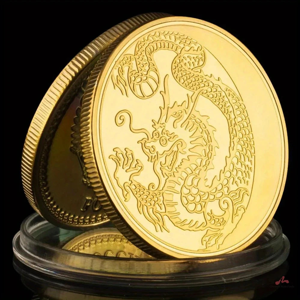 Russian Dragon Collectible Souvenir Coin Golden Plated Collection Gift Commemorative Coin 1224-Chinese Style Finds™