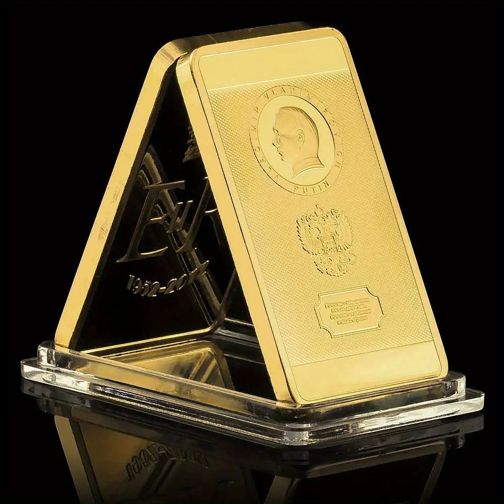 Russian President Souvenir and Gift Golden Bar Putin Collection Commemorative Coins Russia Gold Plated Bar 1259-Chinese Style Finds™