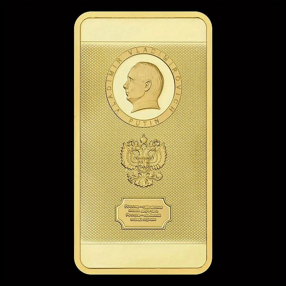 Russian President Souvenir and Gift Golden Bar Putin Collection Commemorative Coins Russia Gold Plated Bar 1259-Chinese Style Finds™