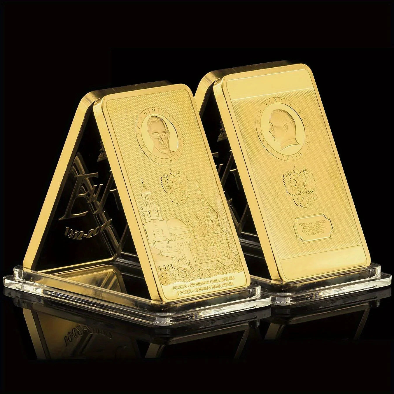 Russian President Souvenir and Gift Golden Bar Putin Collection Commemorative Coins Russia Gold Plated Bar 1259-Chinese Style Finds™