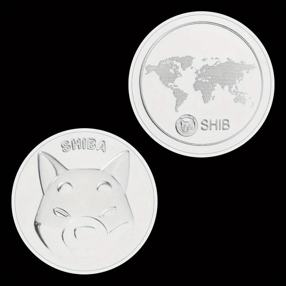 SHIBA Souvenir Metal Golden Plated Physical SHIBA SHIB Coin Souvenir Commemorative Coins Collectible Coins Cryptocurrency Coin 1595-Chinese Style Finds™