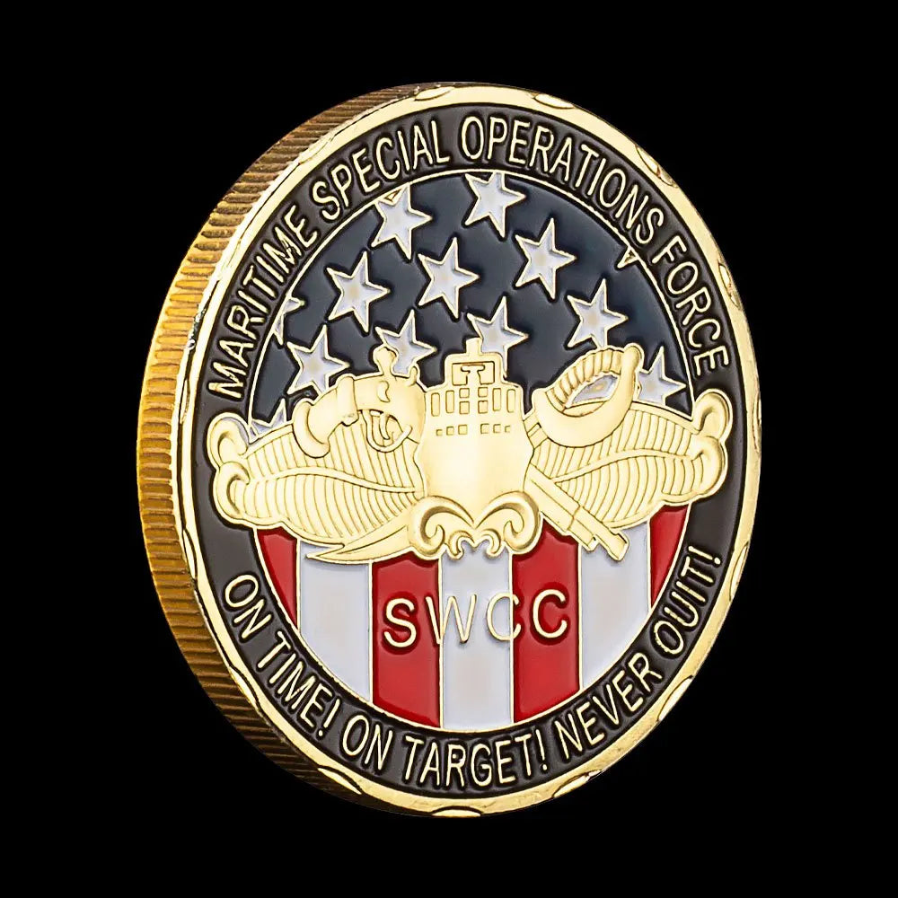 SWCC Souvenir Maritime Special Operations Force Military Navy Coin Collectibles Gold Plated Commeration Challenge Coins 1172-Chinese Style Finds™