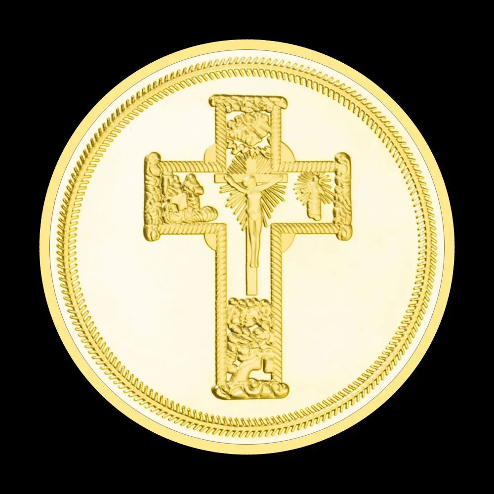 Saint Christopher Protect Us Souvenir Gold Plated Coin Collectible Gift The Patron Saint of Travelers Commemorative Coin 1203-Chinese Style Finds™