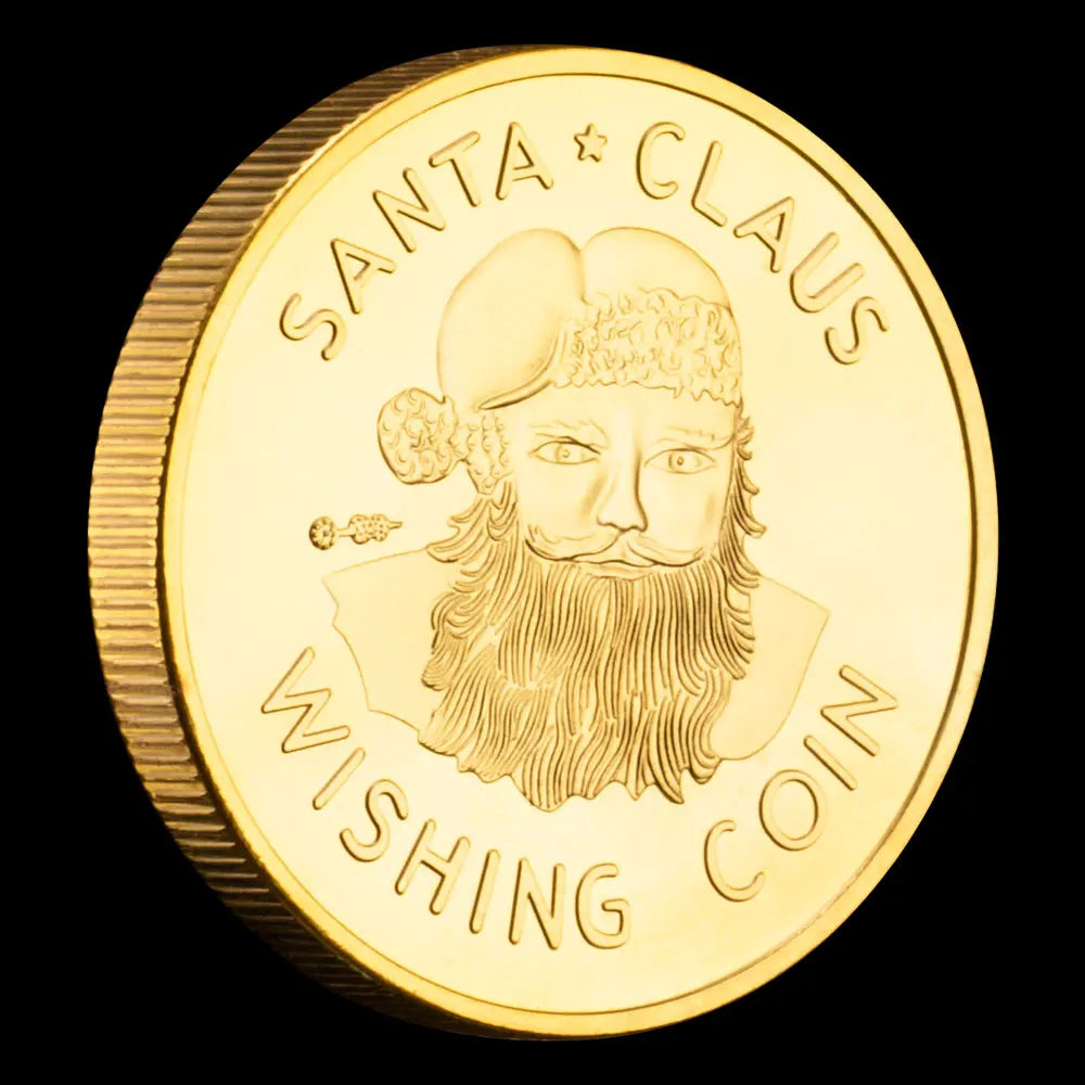 Santa Claus Wishing Coin Commemorative Coins Merry Christmas Gift for Kids Commemorative Coins Happy New Year 1487-Chinese Style Finds™