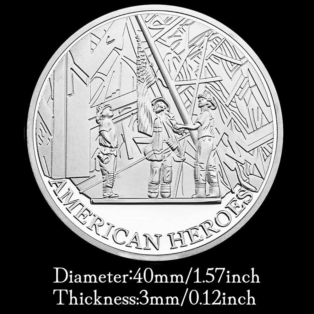 September 11.2001 American Heroes Souvenir Collectible Gift In Memory of Those We Have Lost Silver Plated Commemorative Coin 1194-Chinese Style Finds™