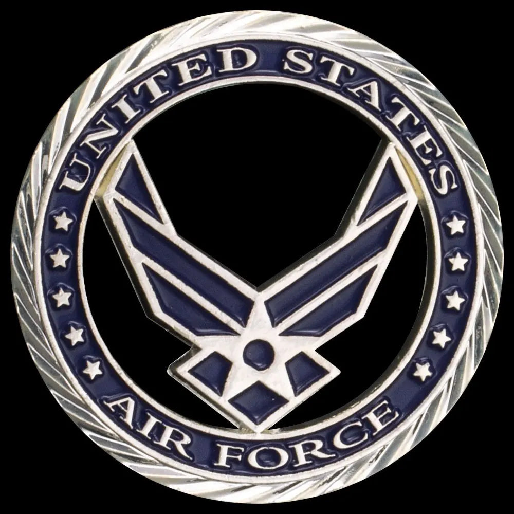 Silver Plated United States Air Force Core Values Commemorative Challenge Coin Art Craft Navy Hollow Out Commemorative Coin 1508-Chinese Style Finds™