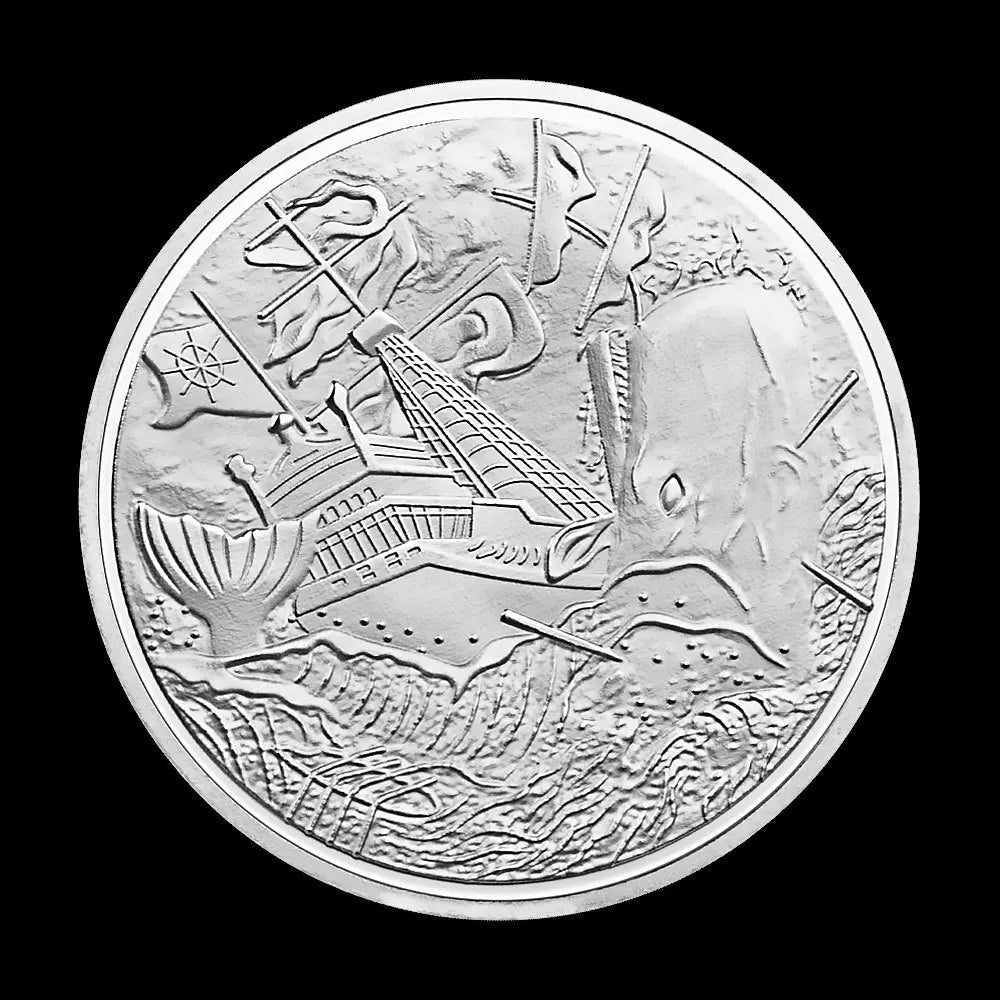 Skull Silver Plated Souvenir Coin Whale Catcher Pattern Collectible Gift Collection Art Commemorative Coin 1618-Chinese Style Finds™