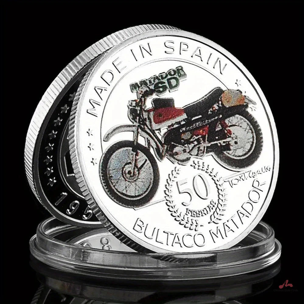 Spain Bultaco Matador Souvenir Silvery Plated Coin Collectible Gift Made In Spain Collection Art Commemorative Coin 1583-Chinese Style Finds™