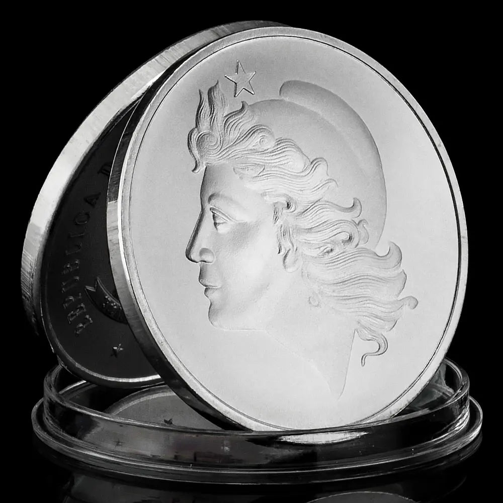 Statue of Liberty Brazil Collectible Silvery Plated Souvenir Coin Collection Art Creative Gift Commemorative Coin 1559-Chinese Style Finds™