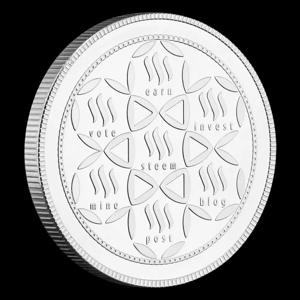 Steem Crypto Coins Silvery Plated Souvenirs and Gift Ideas Home Decorations Physical Commemorative Coin Cryptocurrency Coin 1477-Chinese Style Finds™