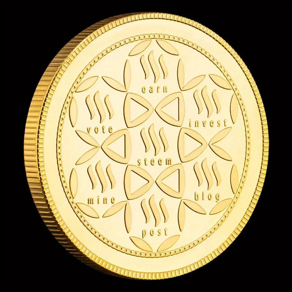 Steem Cryptocurrency Physical Silver Golden Plated Coin Collection Art Souvenir Gift Commemorative Coin 1288-Chinese Style Finds™