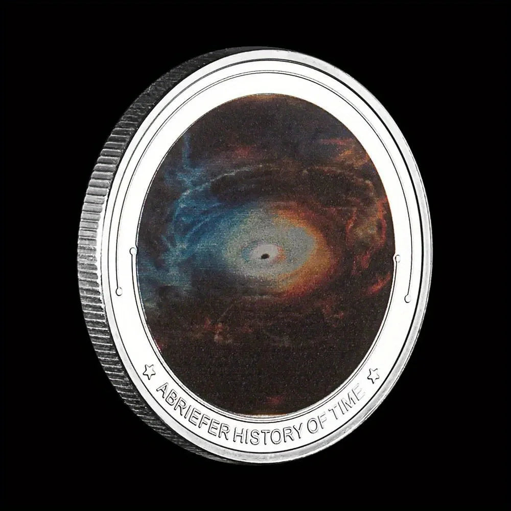 Stephen Hawking The Famous British Physicist and King of The Universe Collectible Silvery Plated Souvenir Commemorative Coin 1512-Chinese Style Finds™