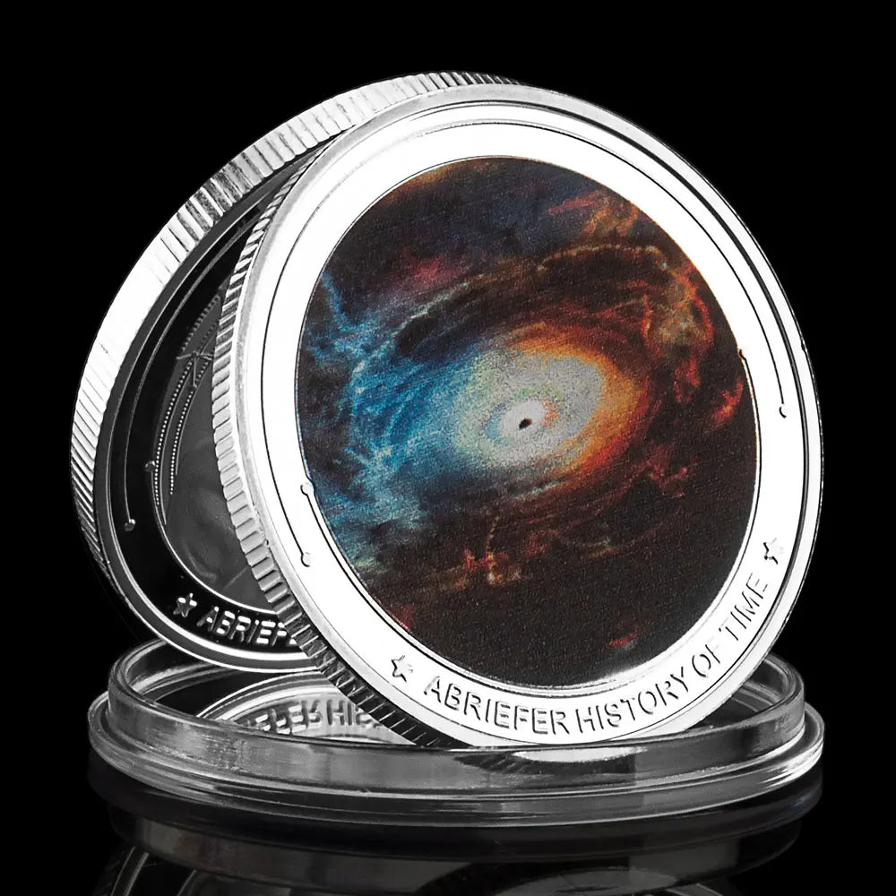 Stephen Hawking The Famous British Physicist and King of The Universe Collectible Silvery Plated Souvenir Commemorative Coin 1512-Chinese Style Finds™